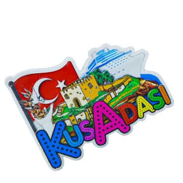 Kuşadası Themed Myros Local Polyester Refrigerator Magnet - 2