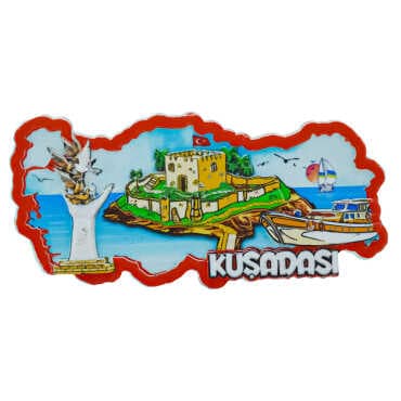 Kuşadası Themed Myros Local Polyester Refrigerator Magnet - 14