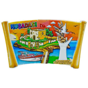 Kuşadası Themed Myros Local Polyester Refrigerator Magnet - 16