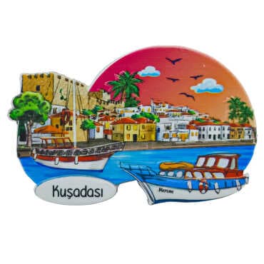 Kuşadası Themed Myros Local Polyester Refrigerator Magnet - 21