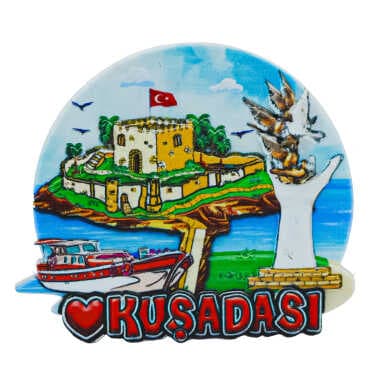 Kuşadası Themed Myros Local Polyester Refrigerator Magnet - 22