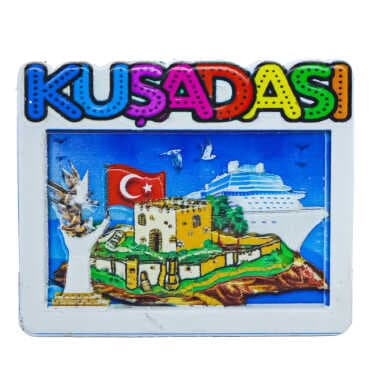 Kuşadası Themed Myros Local Polyester Refrigerator Magnet - 24