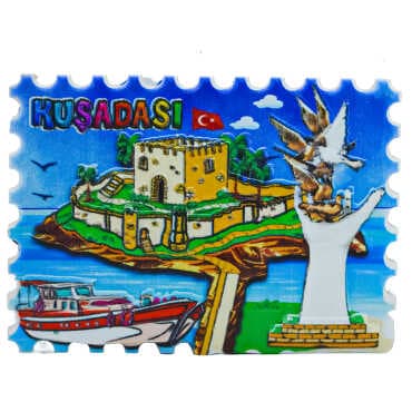 Kuşadası Themed Myros Local Polyester Refrigerator Magnet - 26