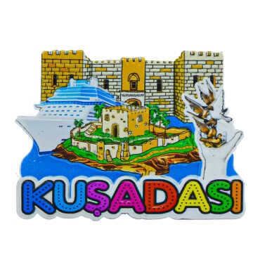 Kuşadası Themed Myros Local Polyester Refrigerator Magnet - 28