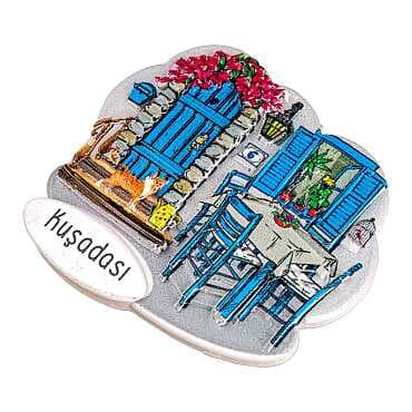Kuşadası Themed Myros Local Polyester Refrigerator Magnet - 50