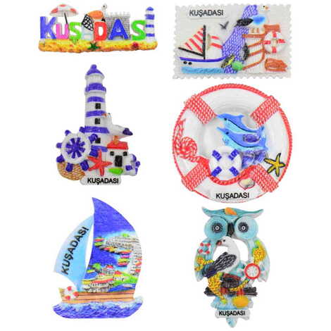 Toptan Kuşadası Temalı Polyester Uv Baskılı Magnet - 2