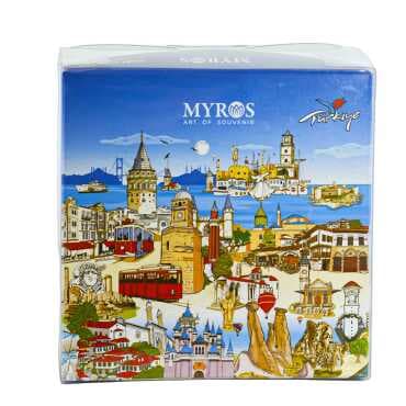Kuşadası Themed Single Porcelain Coffee Cup - 6