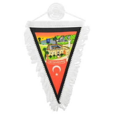 Kusadasi Themed Custom Printed Triangular Pennant 10X15Cm