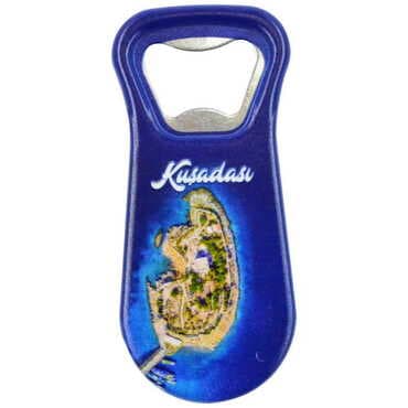 Kusadasi Themed Customised Uv Printed Plastic Base Plastic Base Bottle Opener 95x43 mm