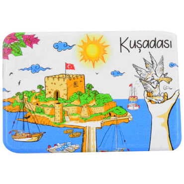 Toptan Kuşadası Temalı Uv Baskılı Magnet 80x50 mm - 6