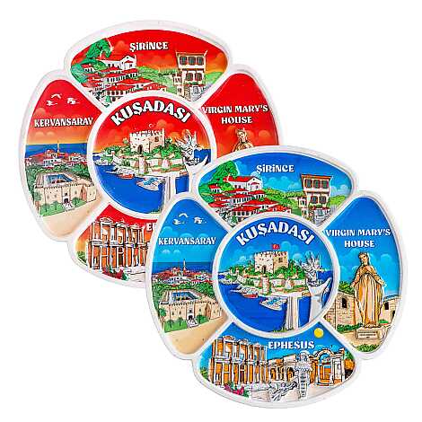 Kuşadası Temalı Uv Baskılı Polyester Tabak 15 Cm - 2