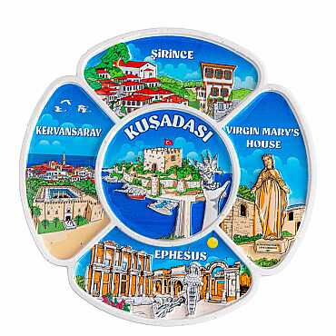 Kuşadası Temalı Uv Baskılı Polyester Tabak 15 Cm - 3