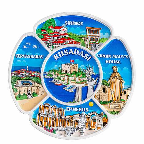 Kuşadası Temalı Uv Baskılı Polyester Tabak 15 Cm - 3