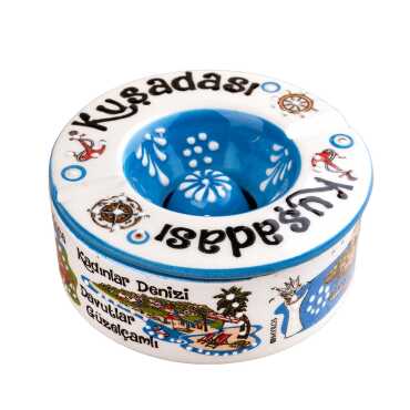 Kuşadası Temalı Yöresel Kapaklı Büyük Küllük 115*55 Mm - 2