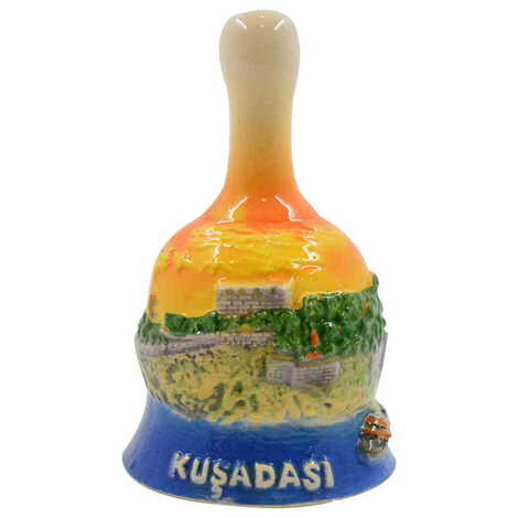 Kusadasi Themed Ceramic Orange Bell