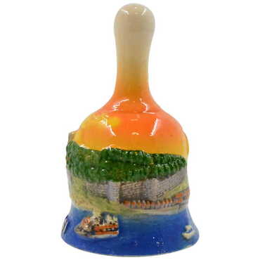 Kusadasi Themed Ceramic Orange Bell - Thumbnail