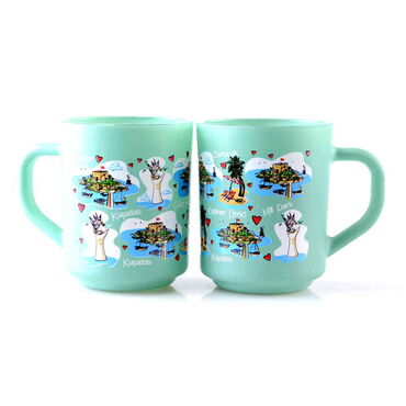 Kusadasi Themed Colored Glass Mug - 9