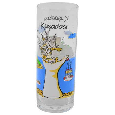 Kusadasi Themed Custom Printed Raki-Ouzo Glass