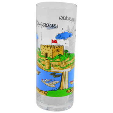 Kusadasi Themed Custom Printed Raki-Ouzo Glass - Thumbnail