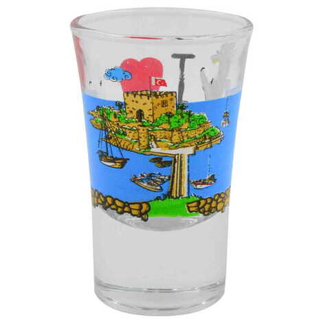 Kusadasi Themed Custom Printed Shot Glass 45x70 mm