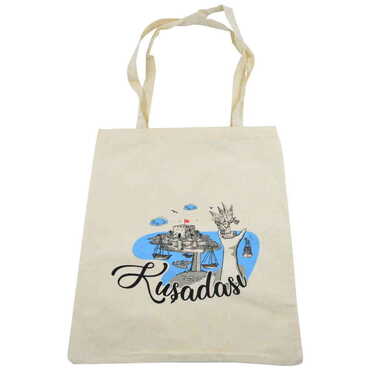 Myros - Kusadasi Themed Customised Colorful Shopping Tote Bag 450x350 mm