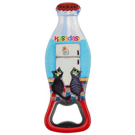 Kusadasi Themed Customised Uv Printed Coca Cola Bottle Shape Plastic Base Bottle Opener 42x120 mm - 5
