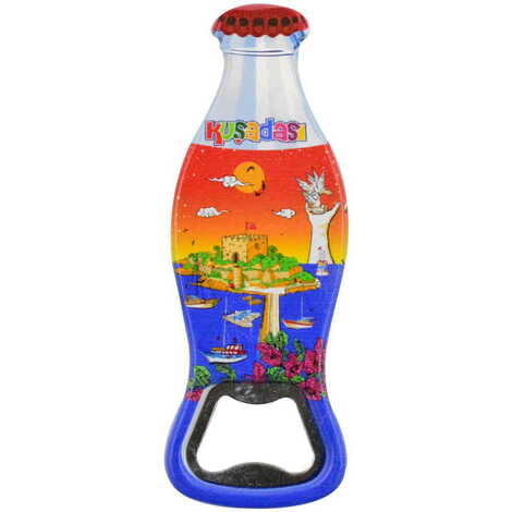 Kusadasi Themed Customised Uv Printed Coca Cola Bottle Shape Plastic Base Bottle Opener 42x120 mm - 6