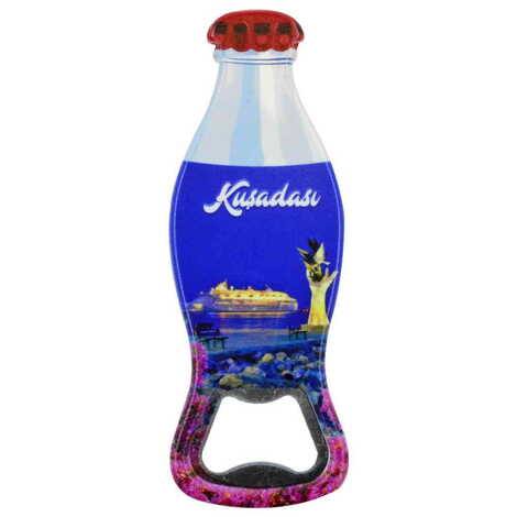 Kusadasi Themed Customised Uv Printed Coca Cola Bottle Shape Plastic Base Bottle Opener 42x120 mm - 7