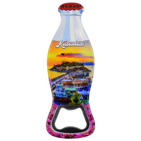 Kusadasi Themed Customised Uv Printed Coca Cola Bottle Shape Plastic Base Bottle Opener 42x120 mm - 10