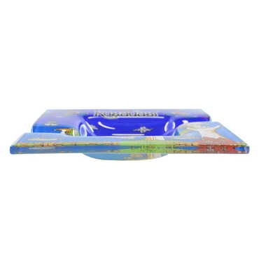 Kusadasi Themed Decorated Glass Ashtray 100X100 Mm - Thumbnail