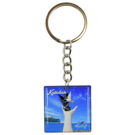 Kusadasi Themed Double Face Printed Epoxy Keychain