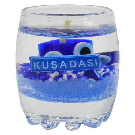 Kusadasi Themed Glass Transparent Gel Candle