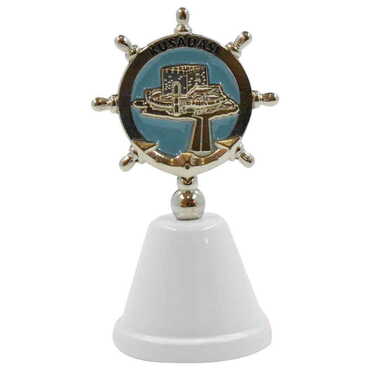 Myros - Kusadasi Themed Metal Enamel Hand Bell