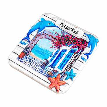 Kuşadası Themed Myros Local Polyester Refrigerator Magnet - 31