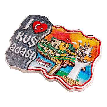 Kuşadası Themed Myros Local Polyester Refrigerator Magnet - 33