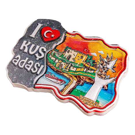 Kuşadası Themed Myros Local Polyester Refrigerator Magnet - 33