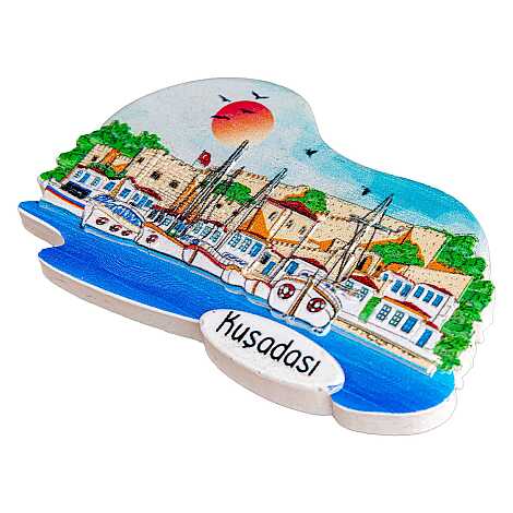 Kuşadası Themed Myros Local Polyester Refrigerator Magnet - 35