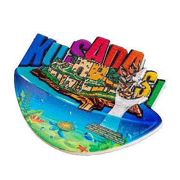 Kuşadası Themed Myros Local Polyester Refrigerator Magnet - 38