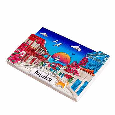 Kuşadası Themed Myros Local Polyester Refrigerator Magnet - 48