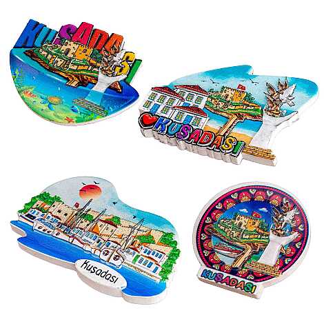 Kuşadası Themed Myros Local Polyester Refrigerator Magnet - 3