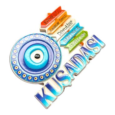 Kusadasi Themed Polyester Printed Fridge Magnet - Thumbnail