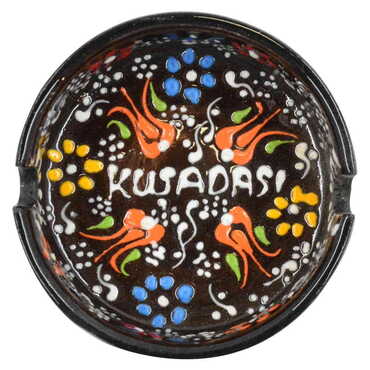 Myros - Kusadasi Themed Turkish Ceramic B Serie Ashtray Small Size