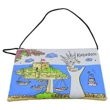 Myros - Kusadasi Themed Turkish Woven Region Purse 280x630x185 mm