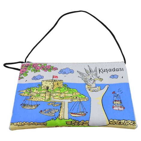 Kusadasi Themed Turkish Woven Region Purse 280x630x185 mm