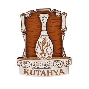 Kütahya Themed 3D Picture Wooden Refrigerator Magnet - Myros