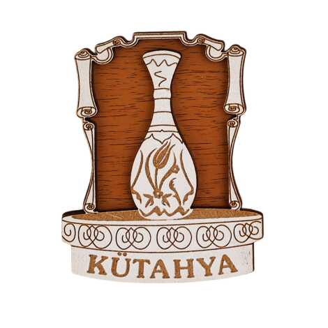 Kütahya Themed 3D Picture Wooden Refrigerator Magnet - 1