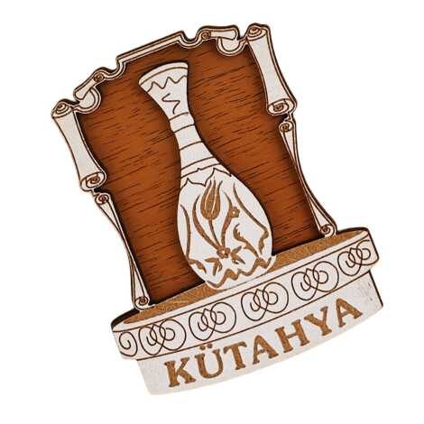 Kütahya Themed 3D Picture Wooden Refrigerator Magnet - 5