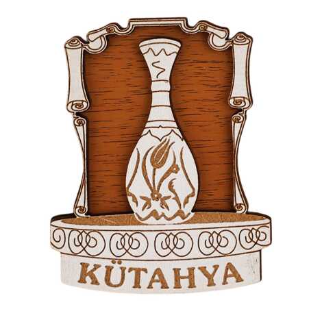 Kütahya Themed 3D Picture Wooden Refrigerator Magnet - 3