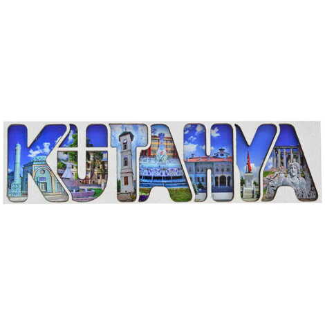 Kutahya Themed Wooden Customised City Name Letter Souvenir Fridge Magnet