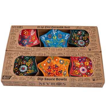 Lace Design Star Shaped Snack Bowl Set of Three in Gift Box - 2